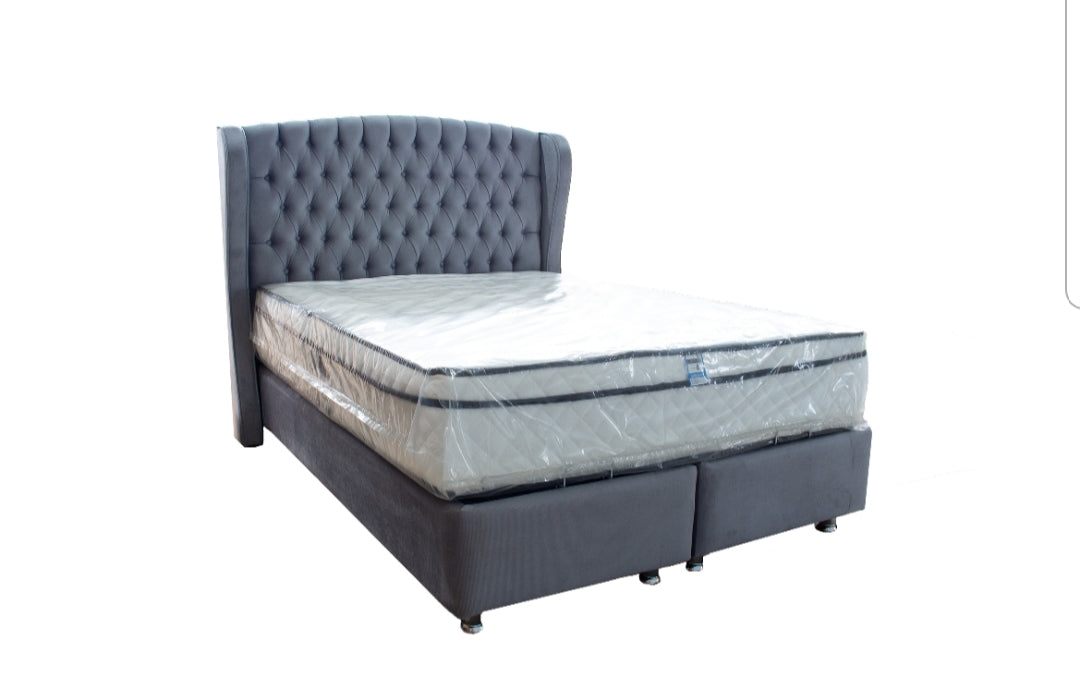 Rhodes Ottoman Bedframe - Grey Fabric