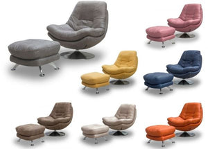 Armani Swivel Chair - Light Grey