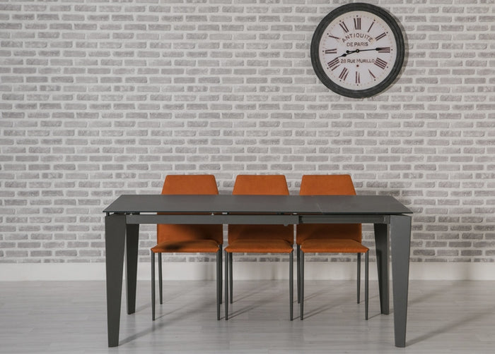 Avanti Extending Glass Table -Grey