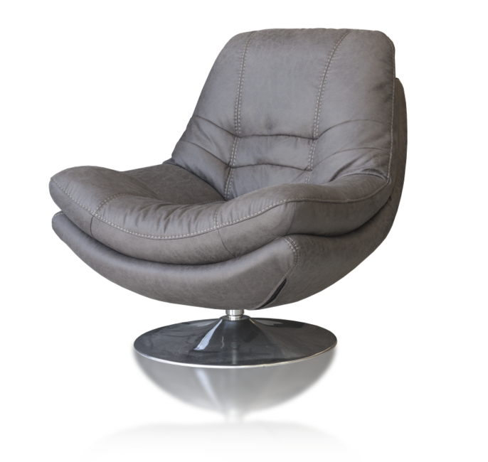 Armani Swivel Chair - Dark Grey