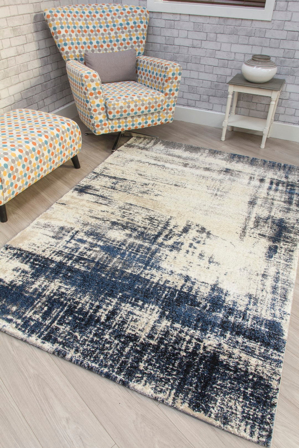 Navy multi Rug