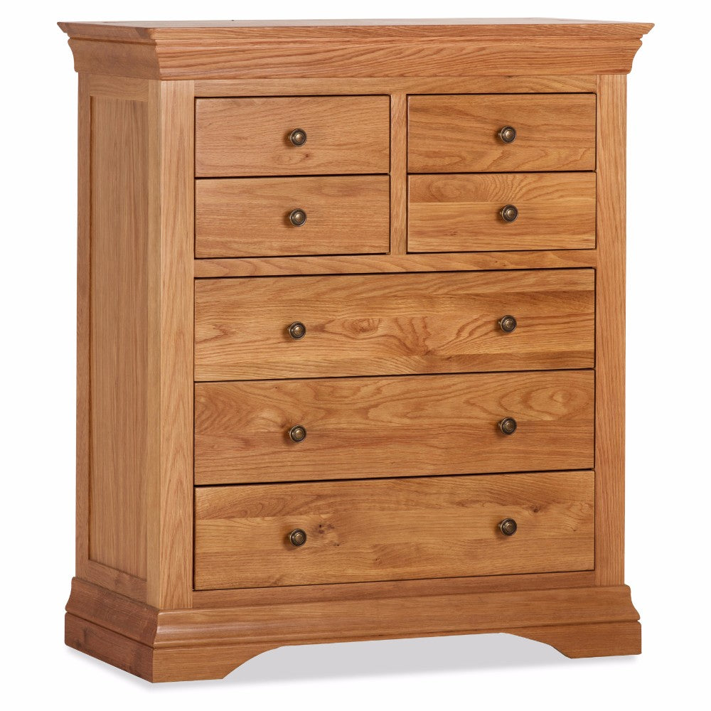 Delta Oak 3+4 Drawer Tall Chest