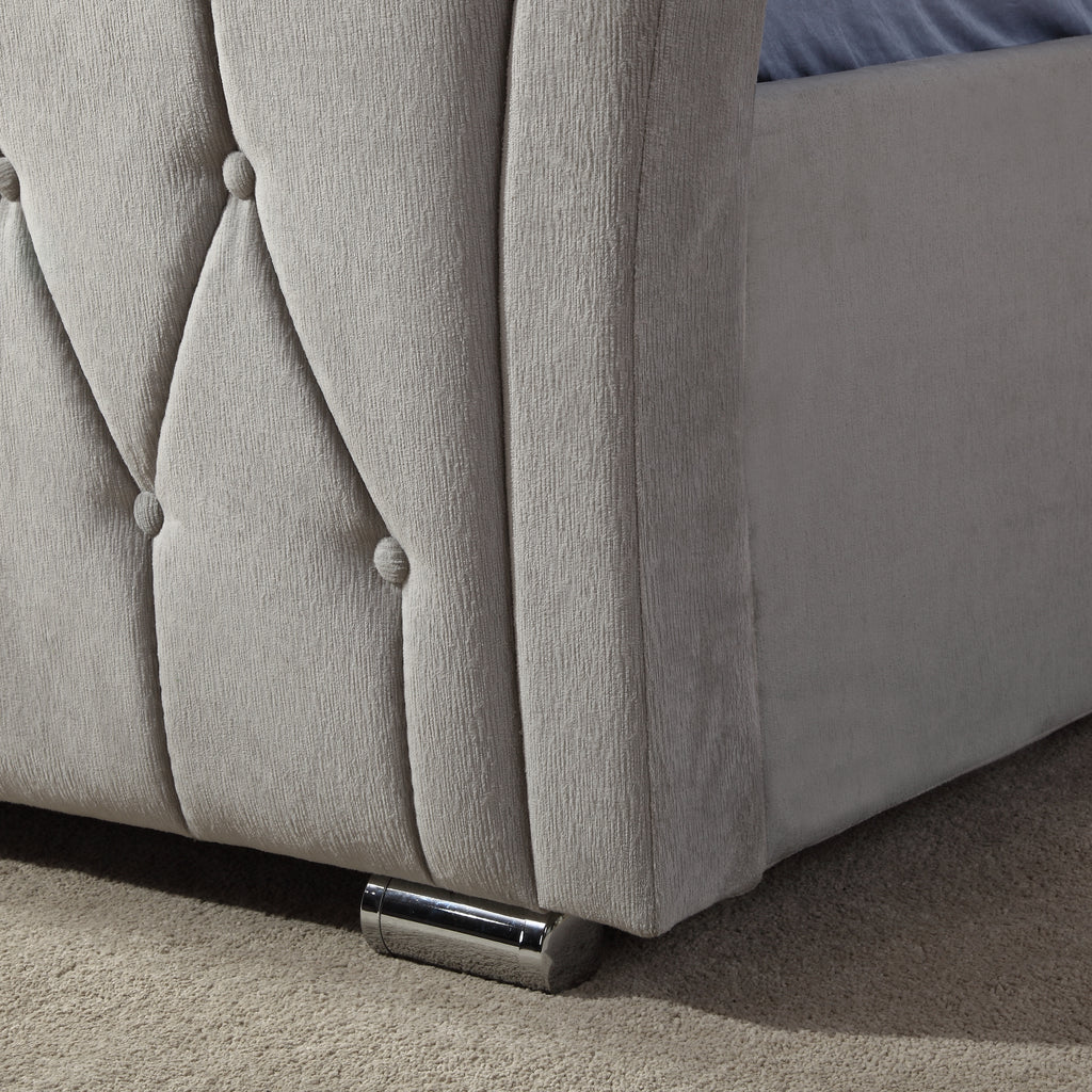 Kingston Ottoman Fabric Bed - Grey