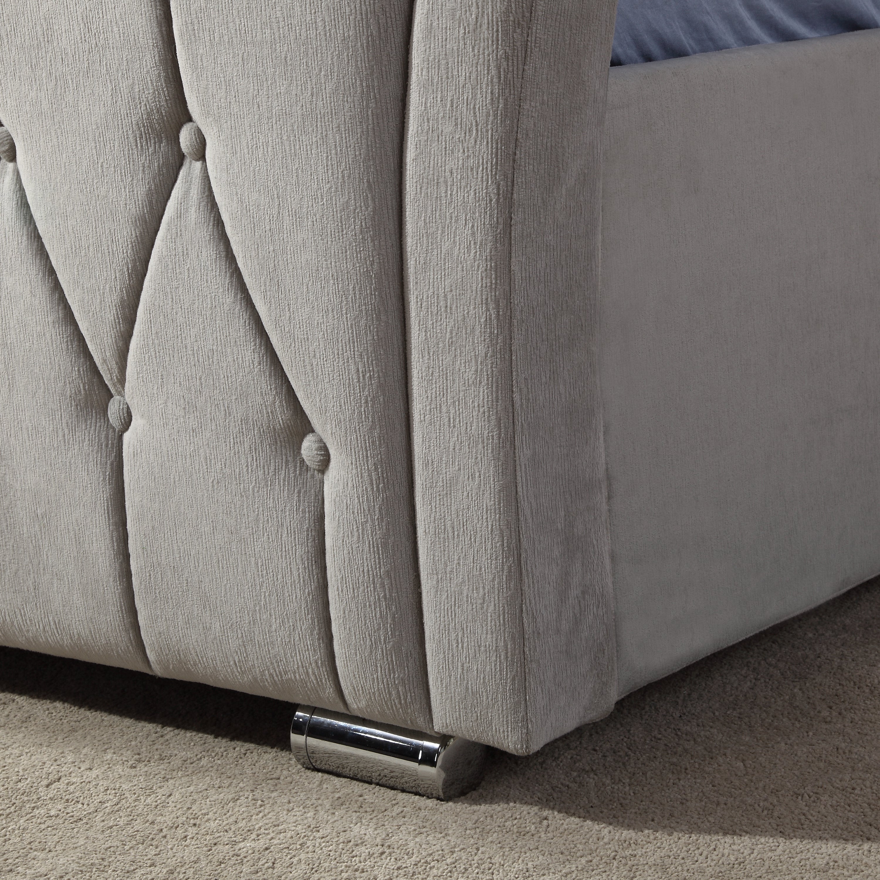 Kingston Ottoman Fabric Bed - Grey