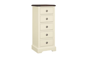 Meghan Walnut 5 Drawer Tallboy