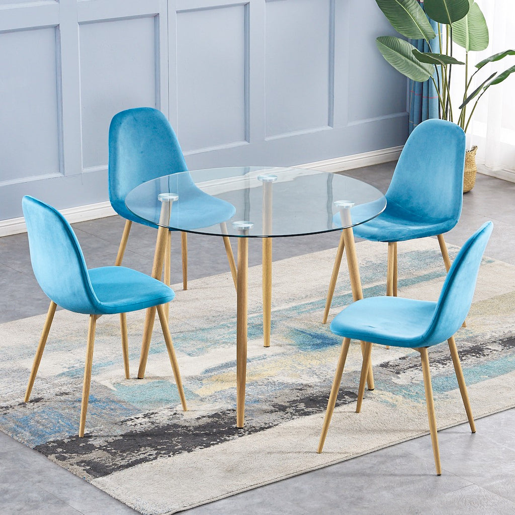 Oslo Round Glass Table (Cross Leg)