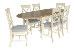 Meghan Oak 1.8m Oval Extension Dining Table
