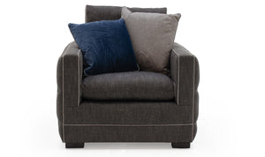 Ivy 1 Seater Accent - Charcoal