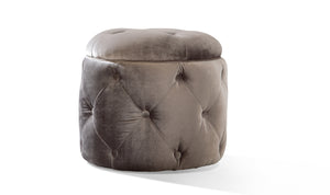 Nicolette Footstool - Pewter