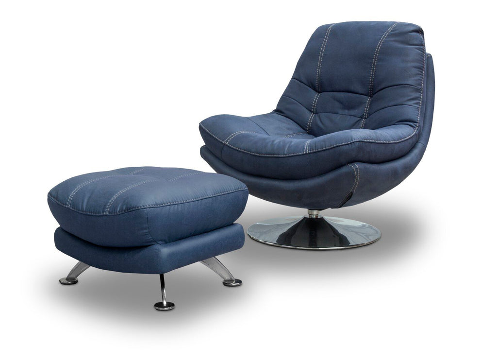 Armani Swivel Chair - Midnight Blue