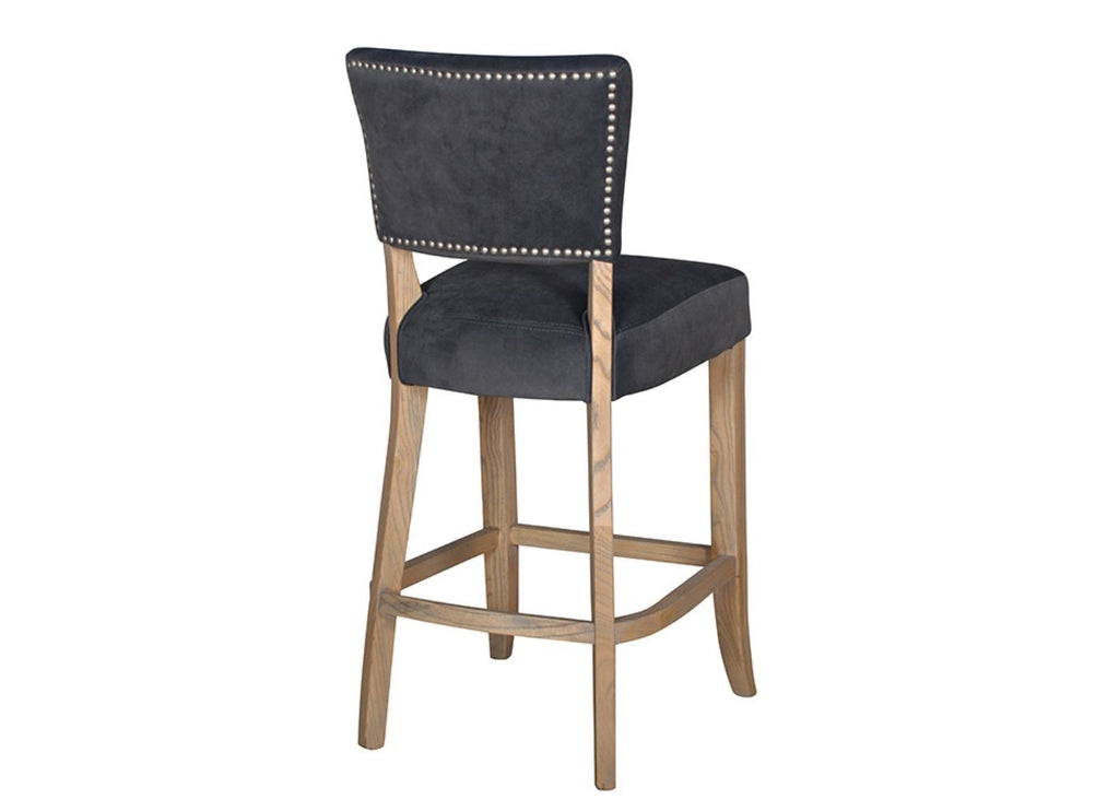 Grey bar stool with studs
