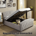 Kingston Ottoman Fabric Bed - Grey