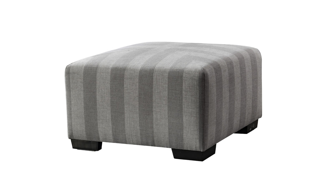 Braemar Ottoman - Beige Stripe