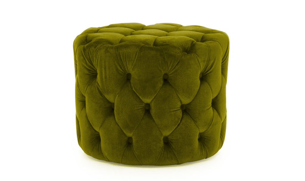Perkins Footstool - Velvet Moss