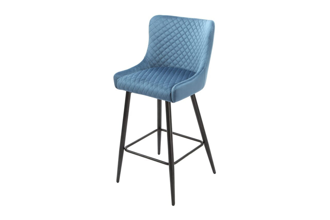 Talia Blue Velvet Barstool