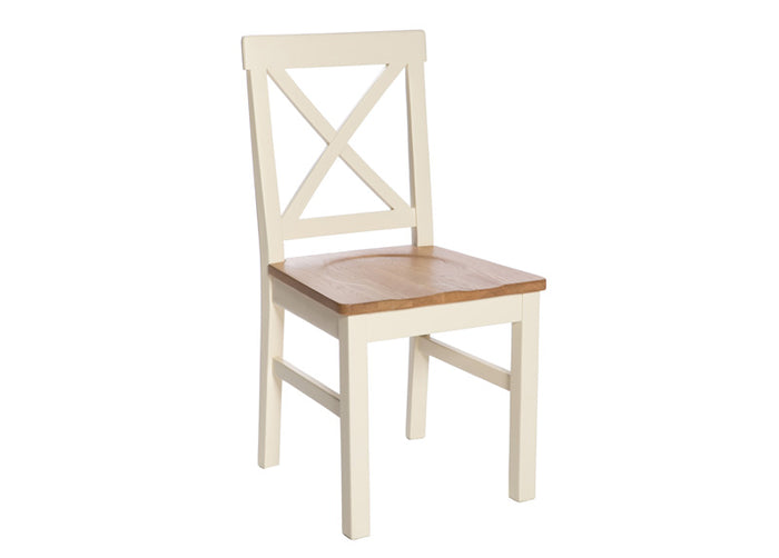 York Chair – Solid Seat – Ivory